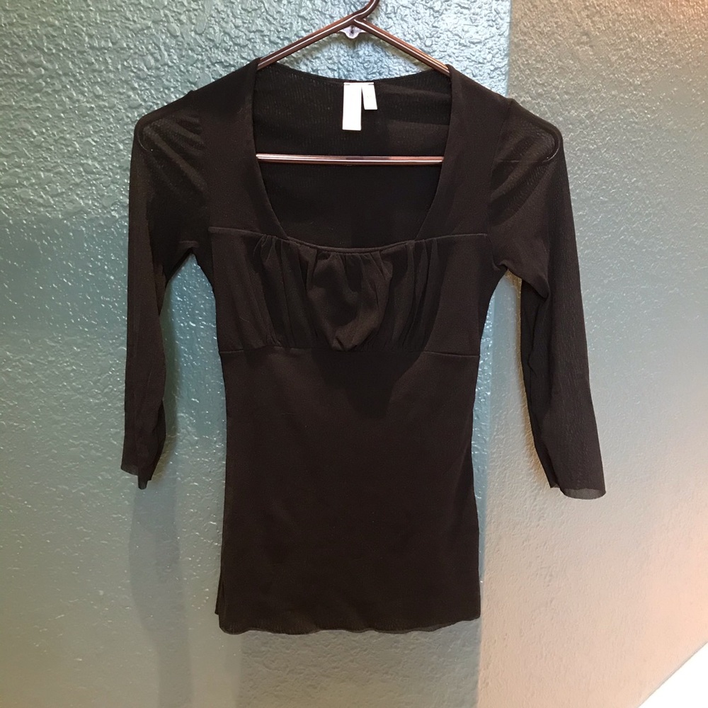 Daisy & Clover Sheer Black Top